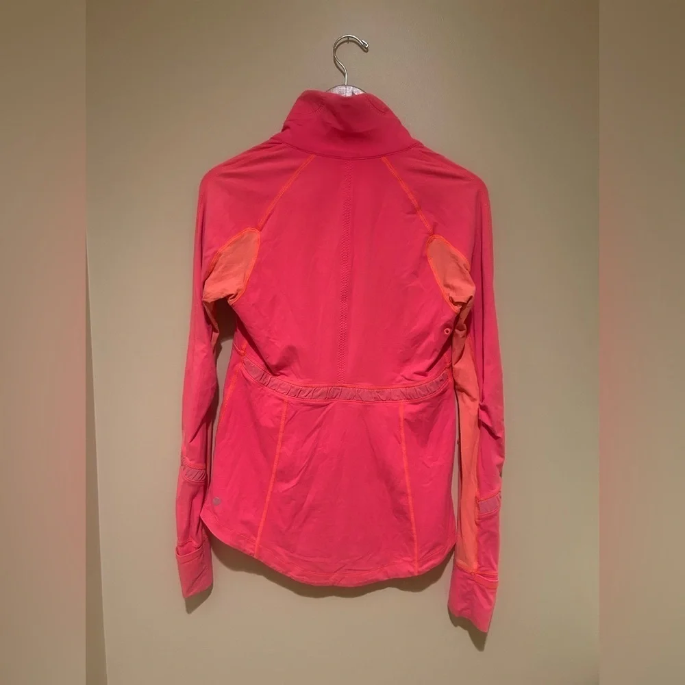 lululemon athletica Orange Women’s Long Sleeve 1/4 Zip Training Pullover Size 10